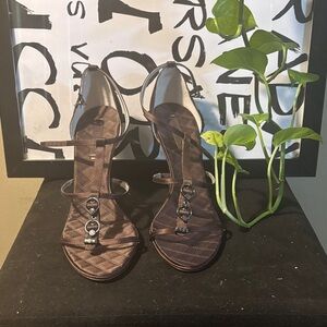 BCBGMaxAzria Brown Strappy Heels